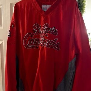 Genuine Merchandise Red and Gray V-Neck Sweater